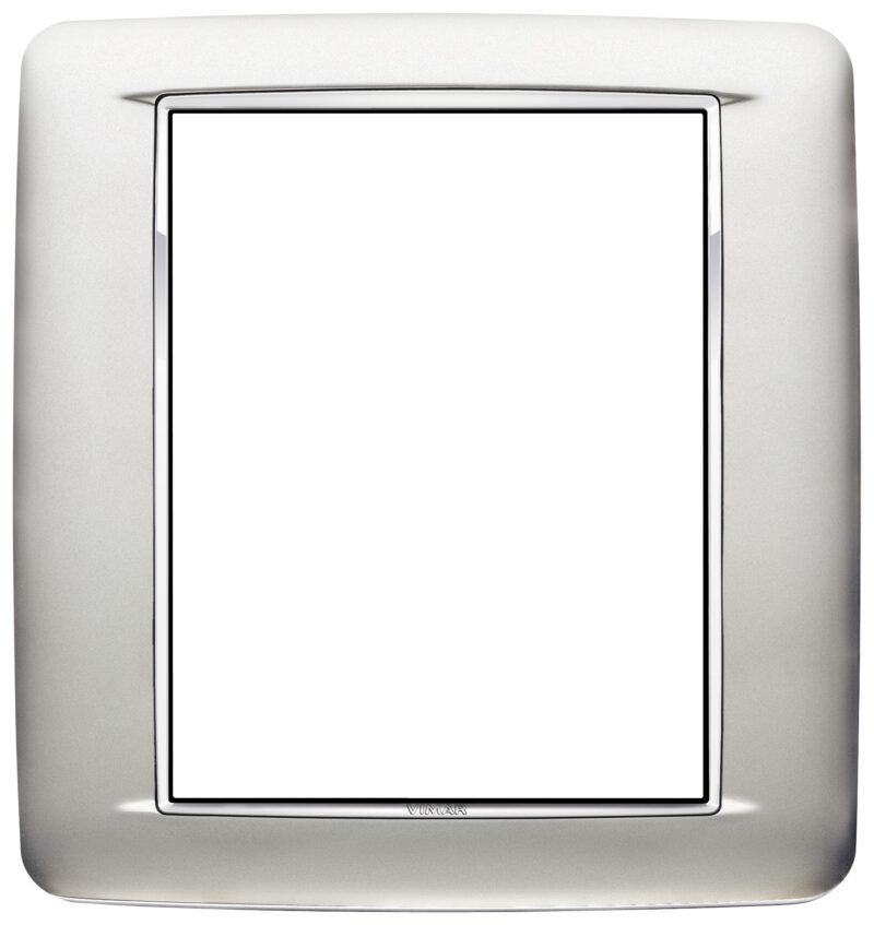 Round plate 8M Galvan.satin chrome