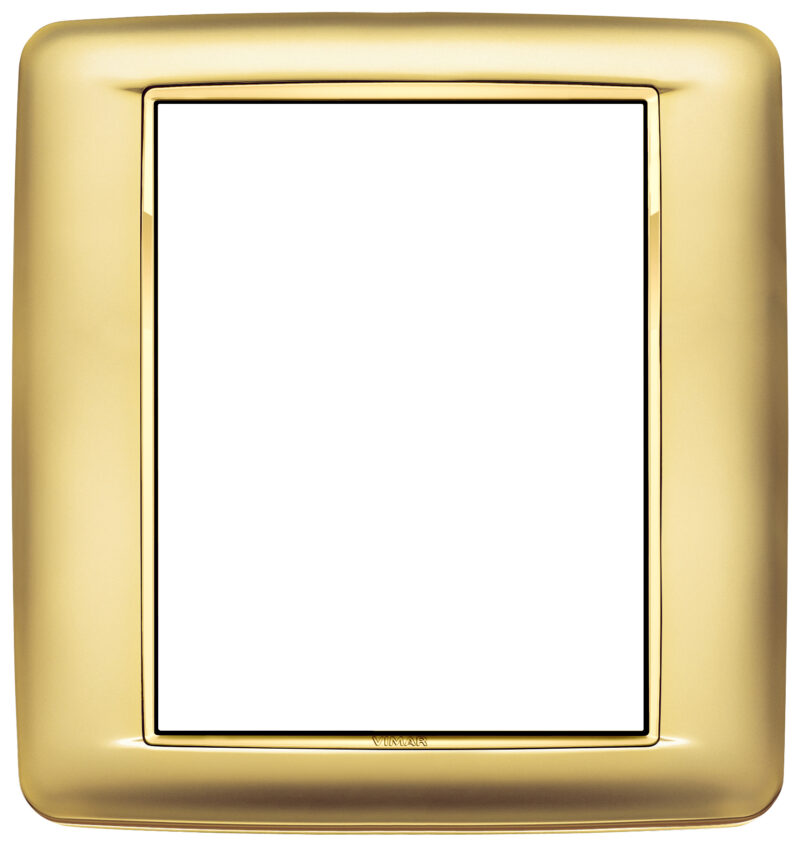 Round plate 8M Galvan.satin gold
