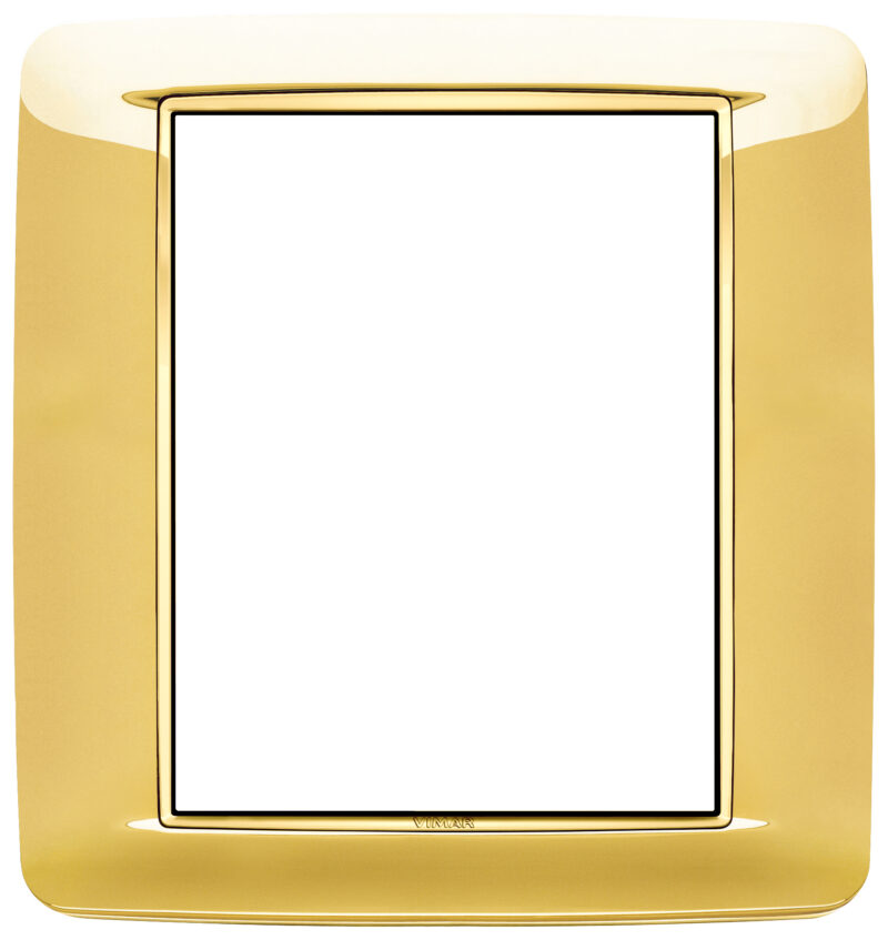 Round plate 8M Galvan.polished gold