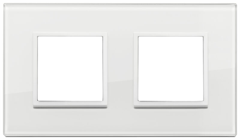 Plate 4M (2+2) 71mm total white diamond