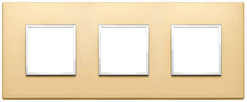 Plate 6M (2+2+2) 71mm satin gold