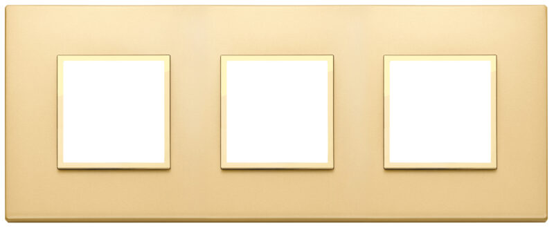 Plate 6M (2+2+2) 71mm satin gold