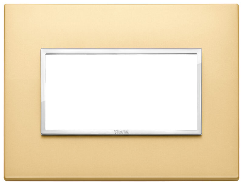 Plate 4M aluminium satin gold