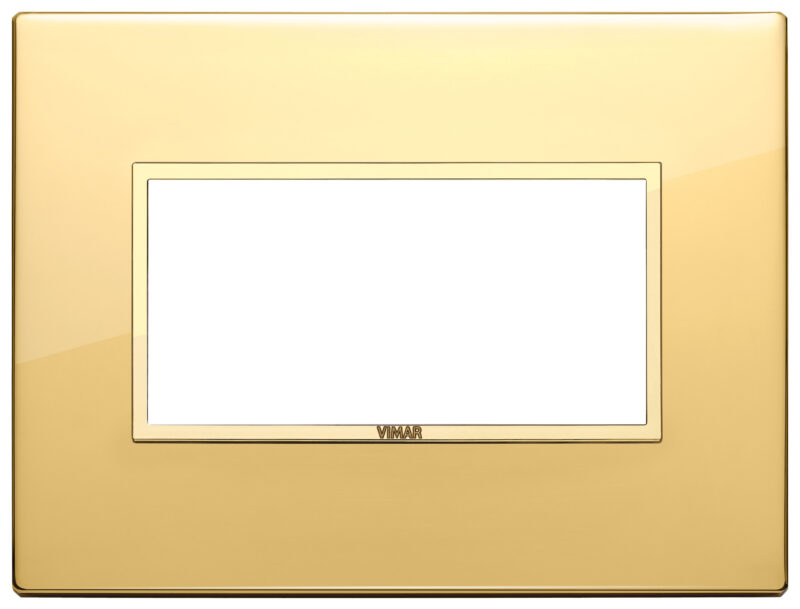 Plate 4M aluminium polished gold