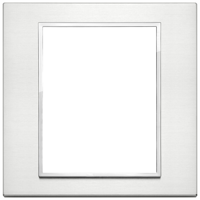 Plate 8(4+4)M brilliant aluminium