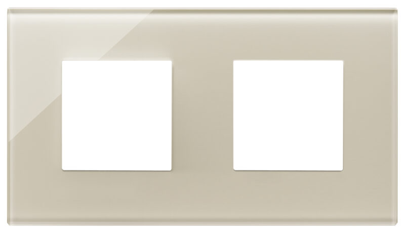 Plate 4M (2+2) 71mm glass Canvas white