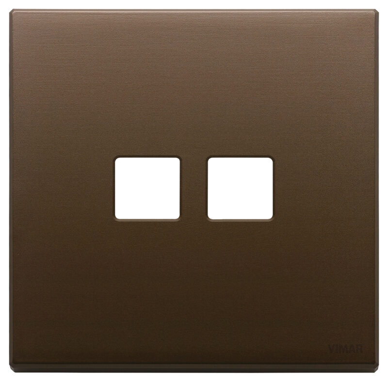 Plate 2Mx2 Flat brushed dark bronze