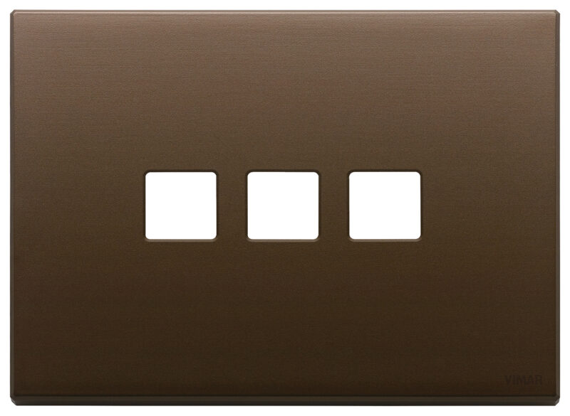 Plate 3Mx3 Flat brushed dark bronze