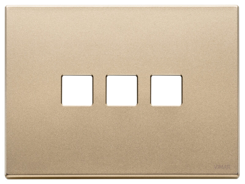 Plate 3Mx3 Flat satin gold