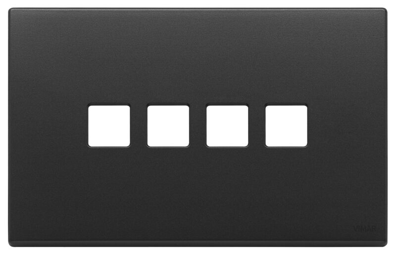 Plate 4Mx4 Flat anthracite grey