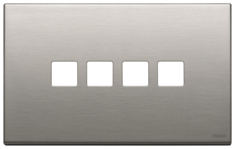 Plate 4Mx4 Flat brushed nickel