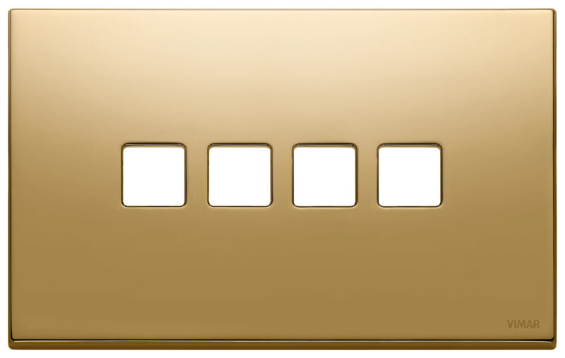 Plate 4Mx4 Flat gold