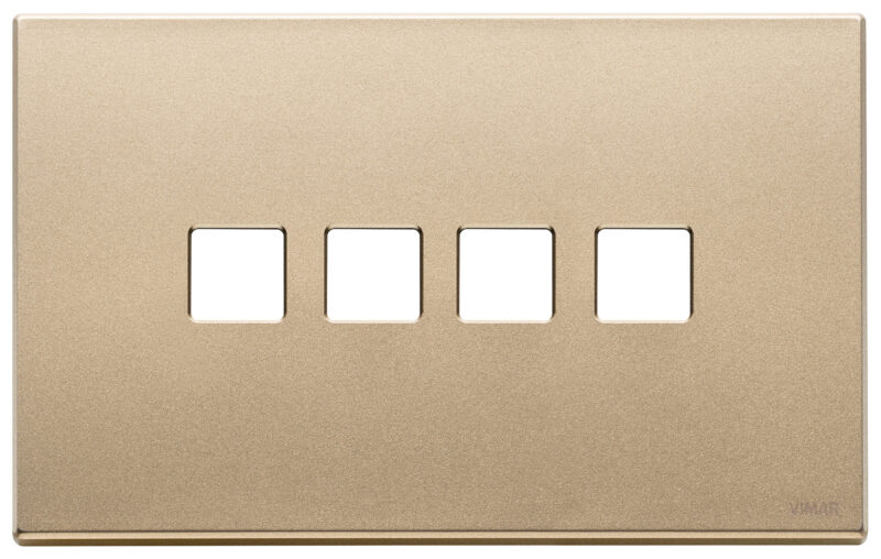 Plate 4Mx4 Flat satin gold