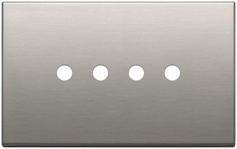 Plate 4Mx4 Tondo brushed nickel