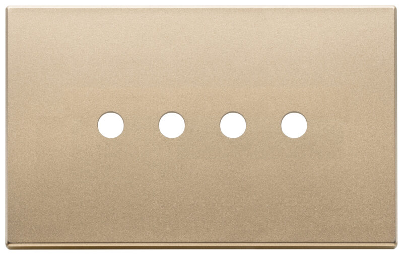 Plate 4Mx4 Tondo satin gold