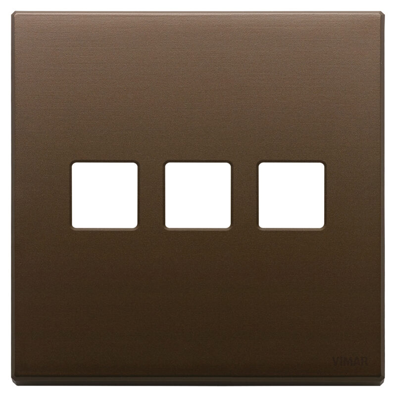 Plate 3Mx3 BS Flat brushed dark bronze