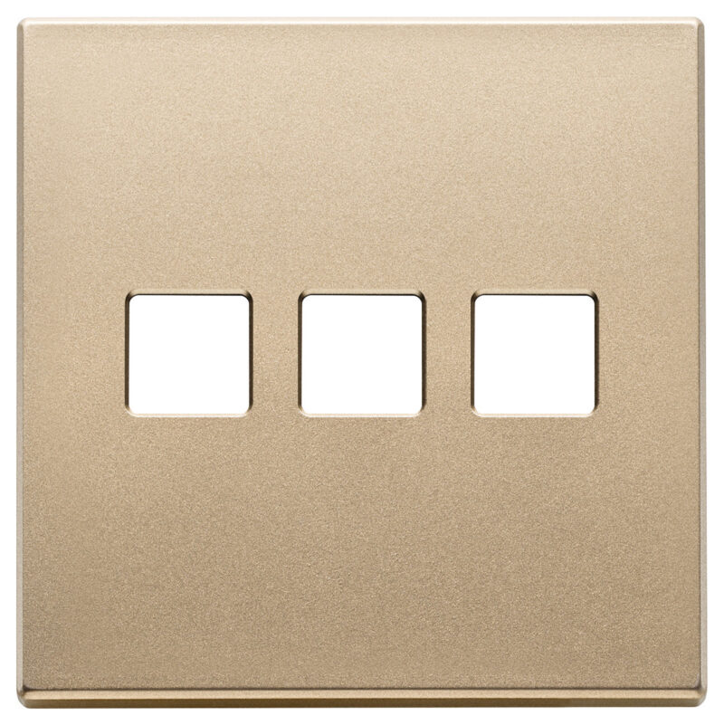 Plate 3Mx3 BS Flat satin gold