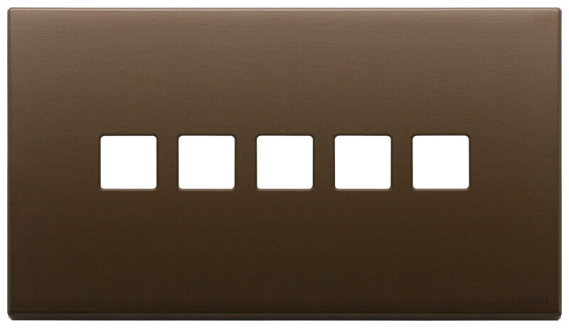 Plate 5Mx5 BS Flat brushed dark bronze