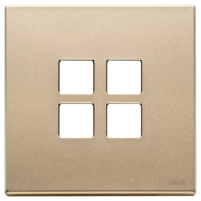 Plate 2Mx4 Flat satin gold
