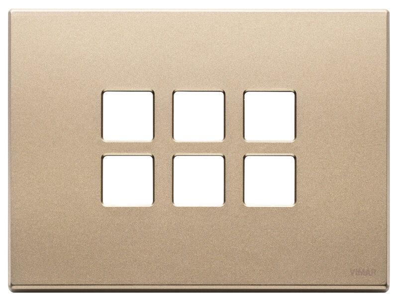 Plate 3Mx6 Flat satin gold