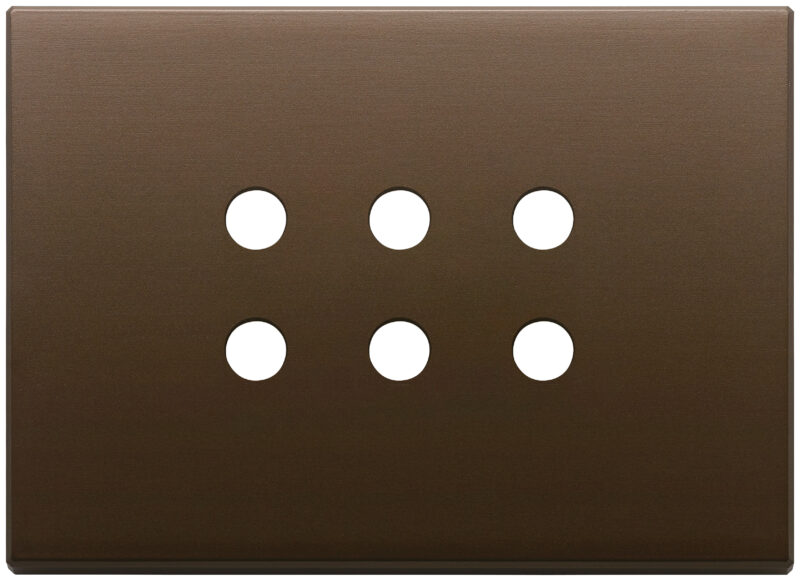 Plate 3Mx6 Tondo brushed dark bronze