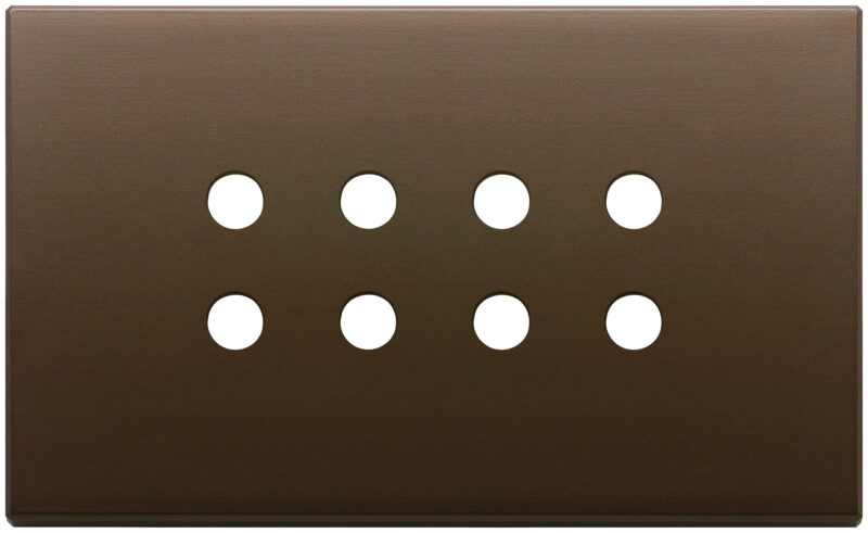 Plate 4Mx8 Tondo brushed dark bronze
