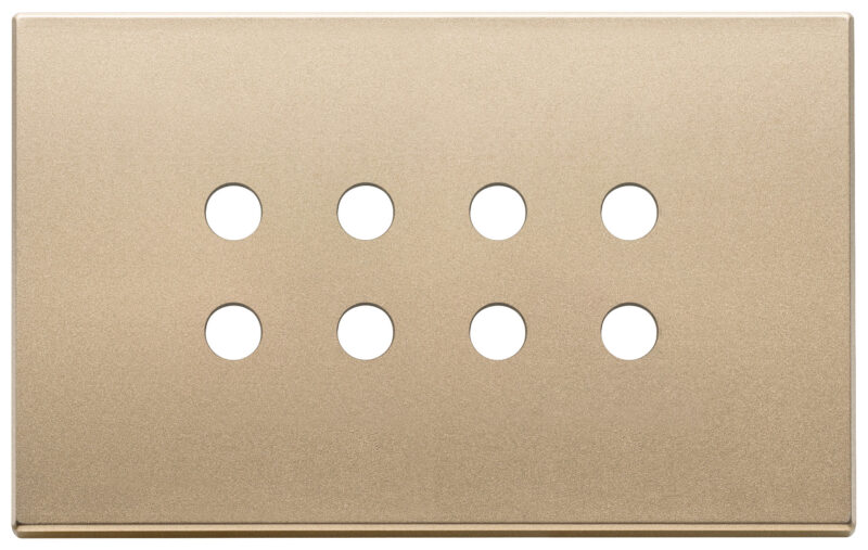 Plate 4Mx8 Tondo satin gold