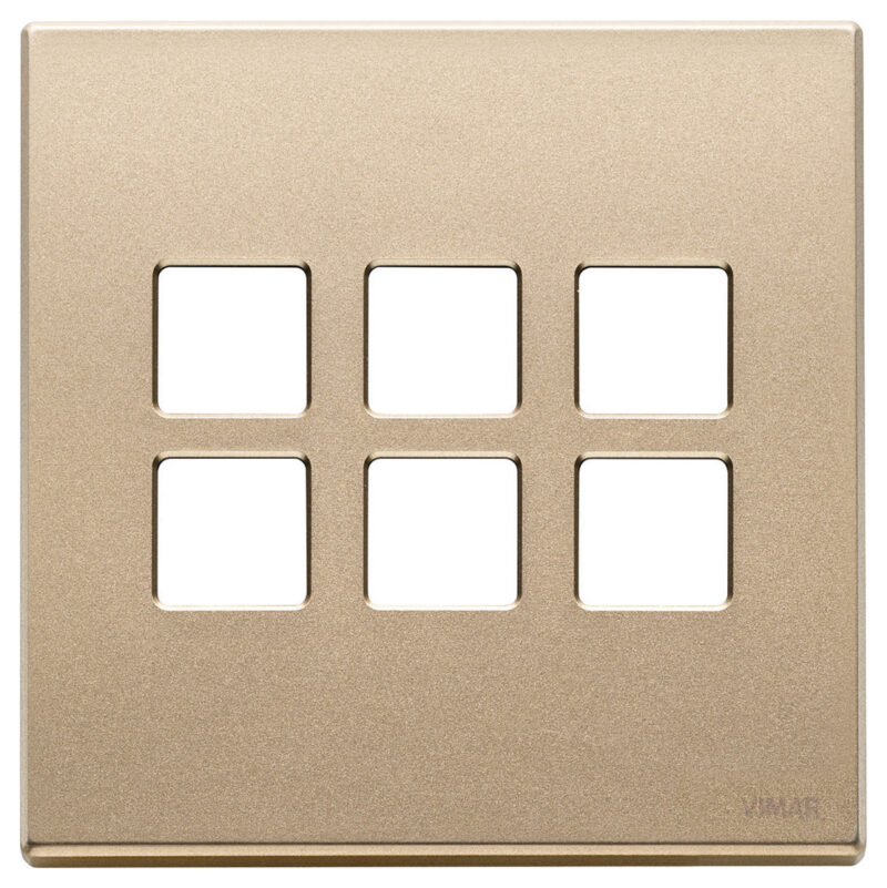 Plate 3Mx6 BS Flat satin gold