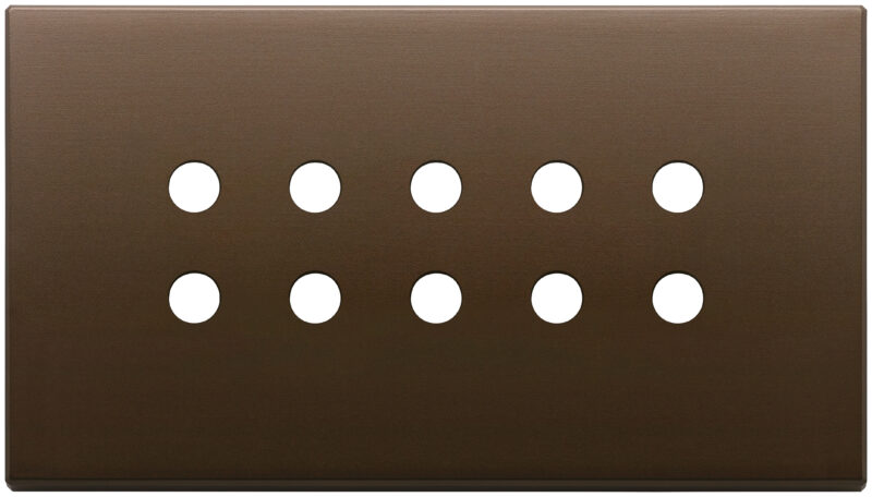 Plate 5Mx10 BS Tondo brushed dark bronze