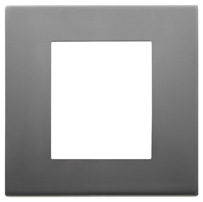 Plate 2M metal satin inox