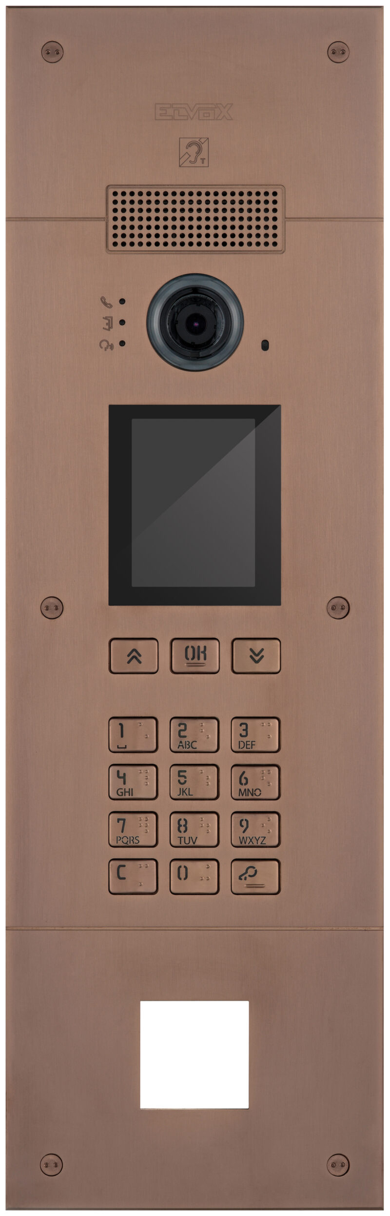 Pixel Up A/V entrance panel IP4x4 copper
