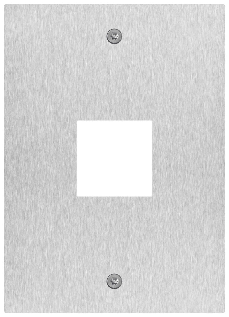Steely plate 4x4-reader-hole stain.steel
