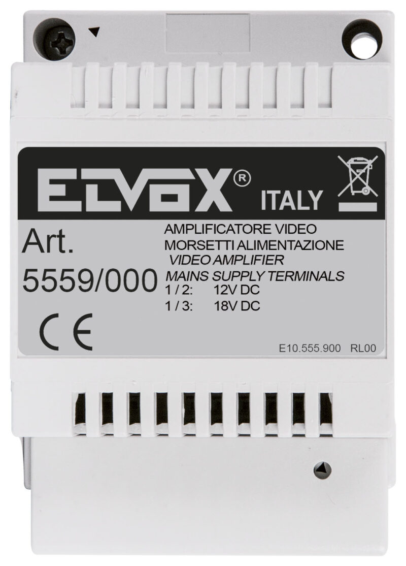 Video amplifier with coaxial cable