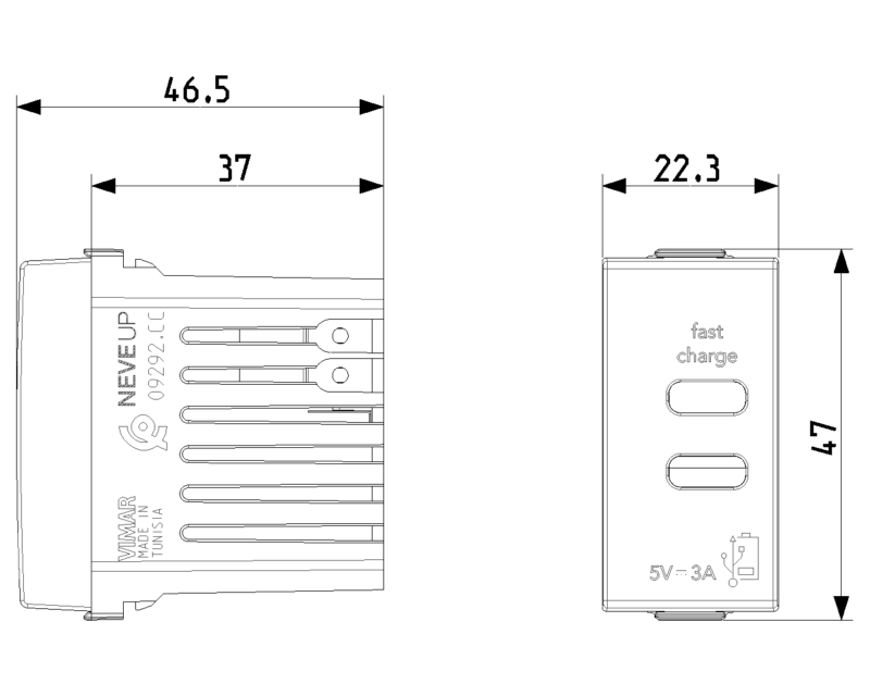 C+C-USB supply unit 5V 3A 1M white - Image 2