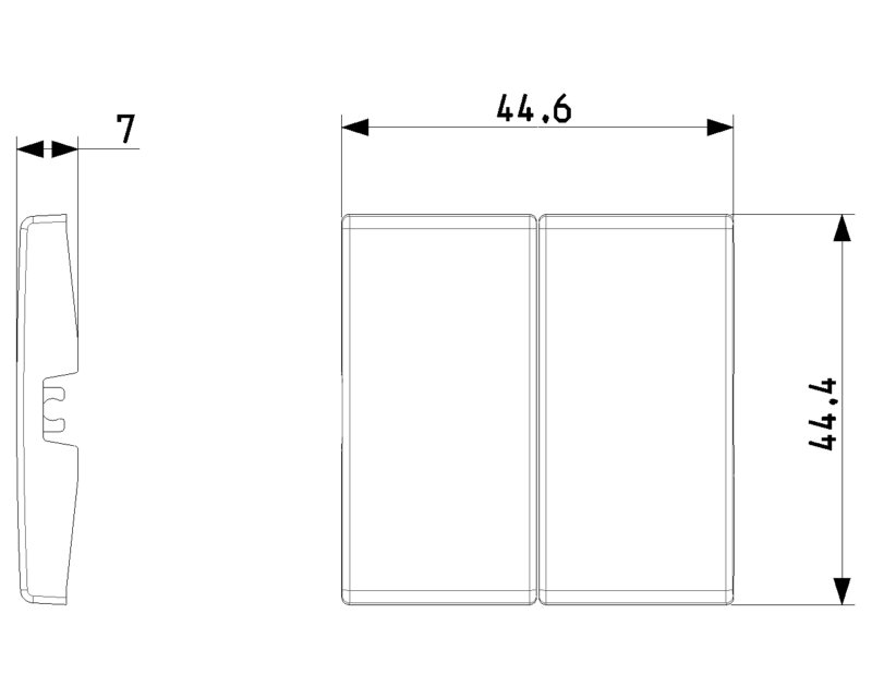 Button 1M for RF switch white - 2pieces - Image 2