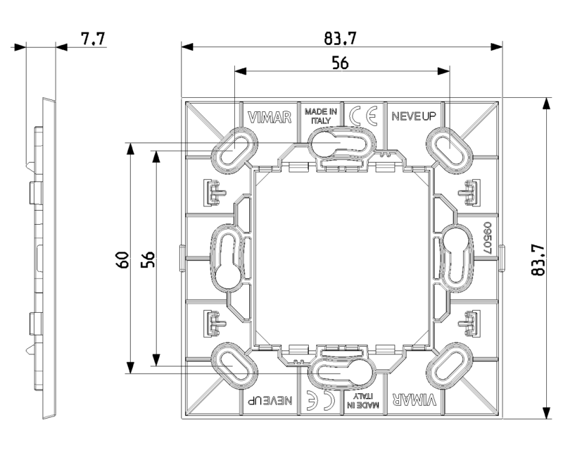 Frame 2M for RF device carbon matt - Image 2