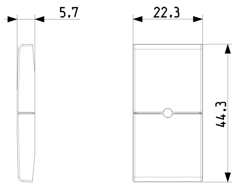 2 half buttons 1M customizable white - Image 2