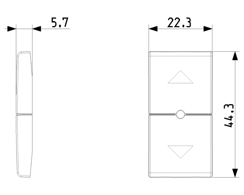2 half buttons 1M arrows symbol white - Image 2