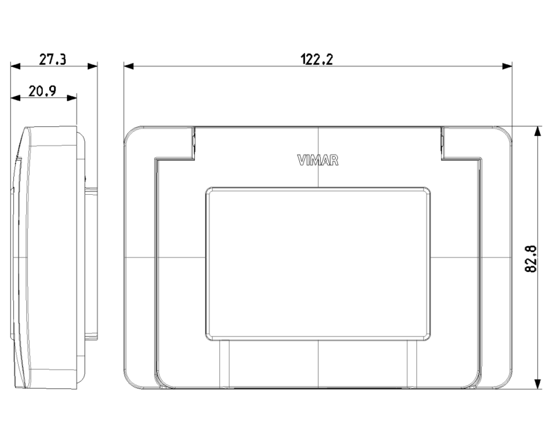 IP55 cover 3M +screws white - Image 2
