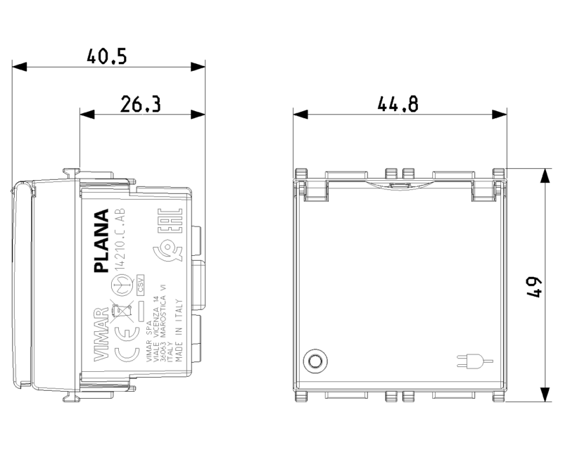 Antibact.2P+E 16A universal+cover outlet - Image 2
