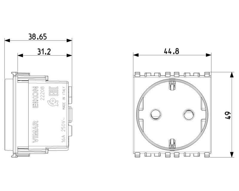 2P+E 16A German SICURY outlet Next - Image 2