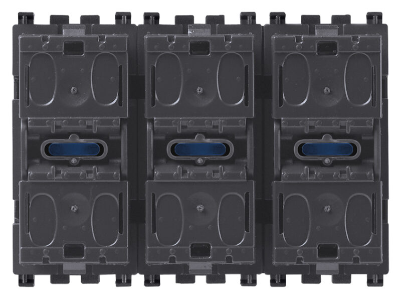 Three rocker push buttons+actuator