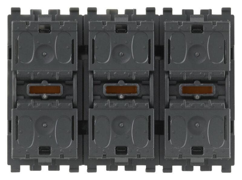 Three rocker push buttons+actuator