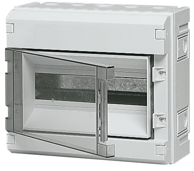 IP55 surface consumer unit 12M+door grey