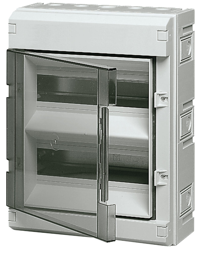 IP55 surface consumer unit 24M+door grey