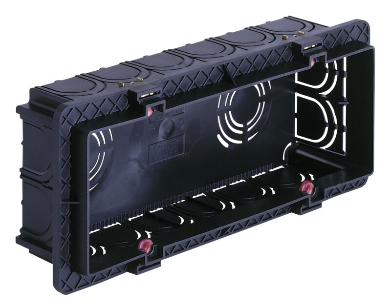 Flush mounting box 6-7M black
