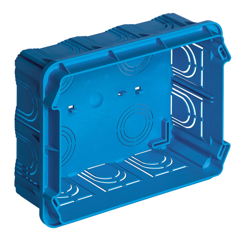 Flush mounting box 12-14M light blue