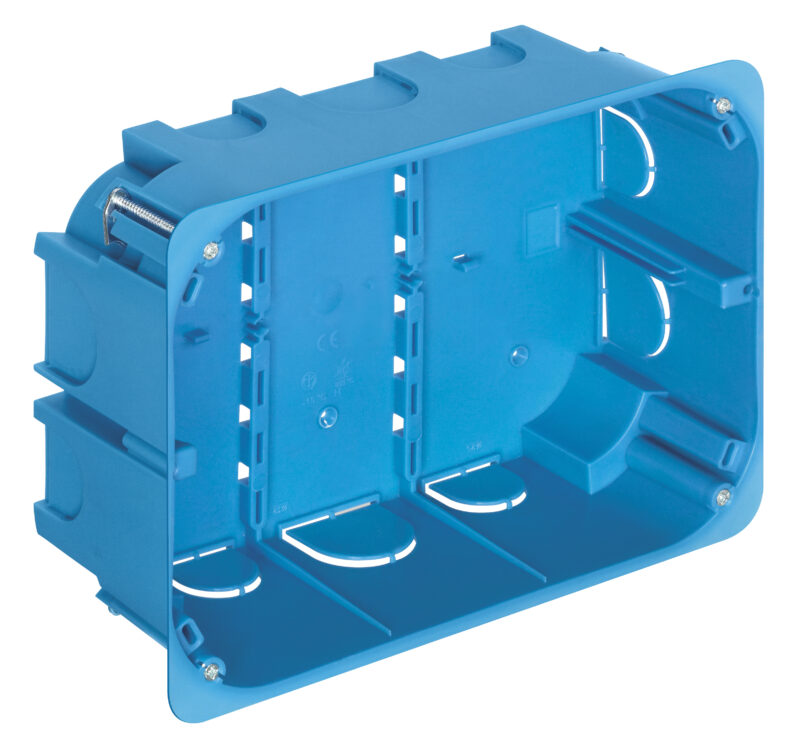 Flush-mountbox 12-14M f/hollowwalls blue