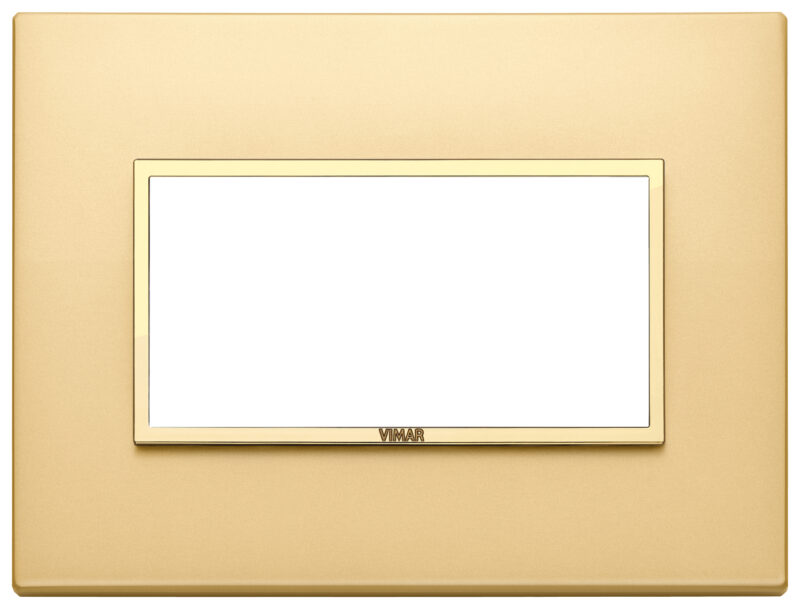 Plate 4M aluminium satin gold