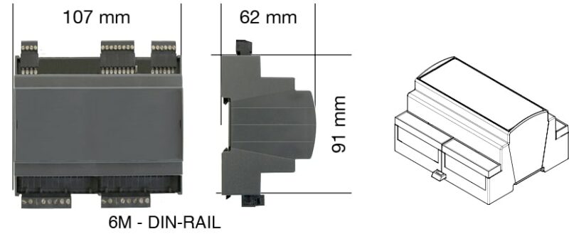 Dimmer Converter CASAMBI, 4 Analog CH, 4 Relay Driver CH, Input 12-24-48Vdc, Output 4x 0-10 / 1-10, Command N.O. Push Buttons / CASAMBI APP - Image 2